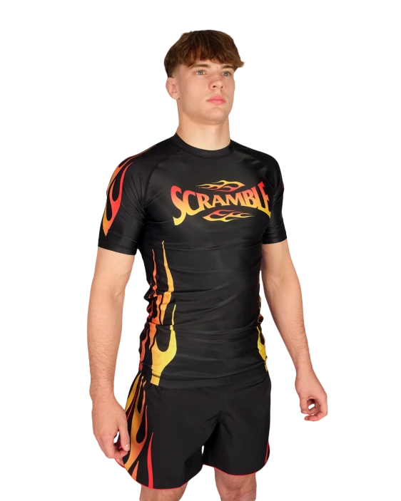 SCRAMBLE 1998 Fire Rashguard – Black