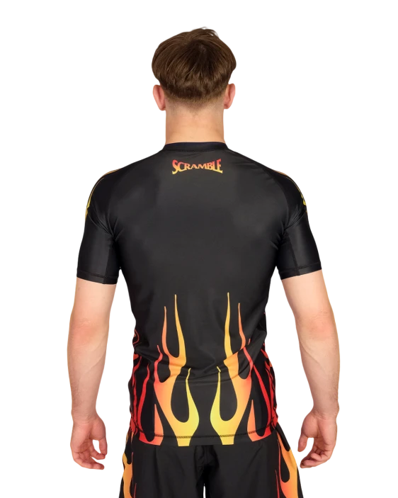 SCRAMBLE 1998 Fire Rashguard – Black