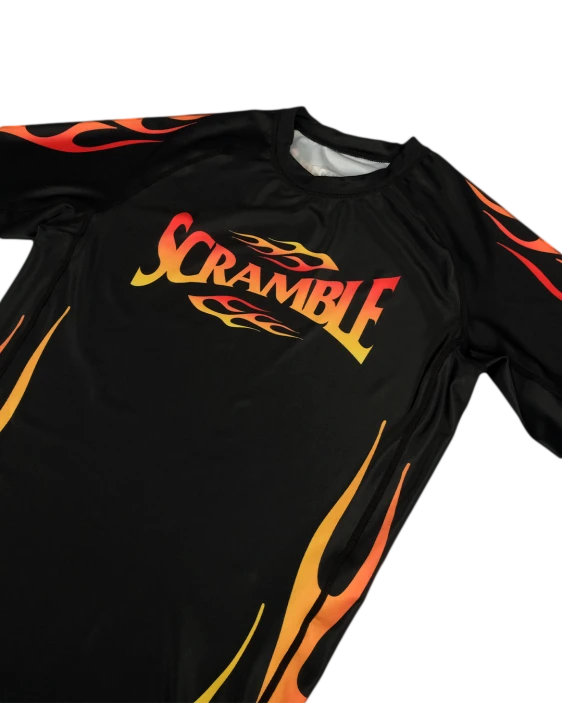 SCRAMBLE 1998 Fire Rashguard – Black