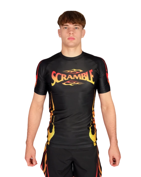 SCRAMBLE 1998 Fire Rashguard – Black