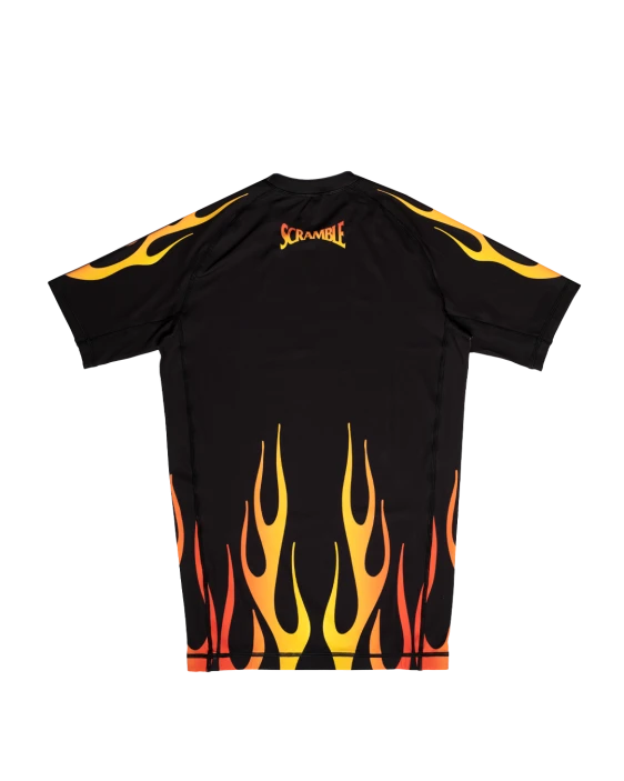 SCRAMBLE 1998 Fire Rashguard – Black