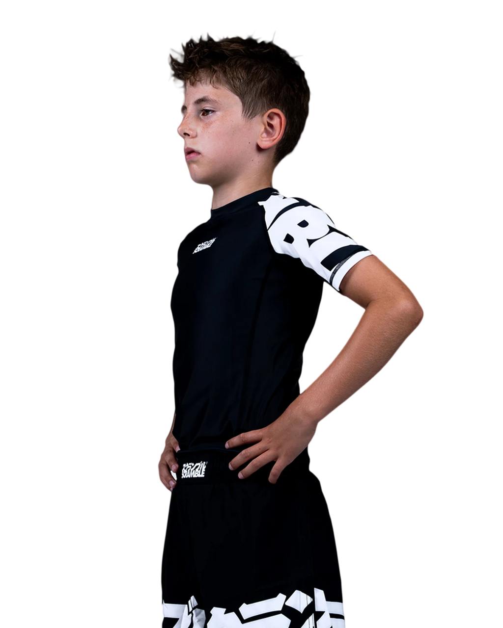SCRAMBLE Baka Rashguard "KIDS" [Black]