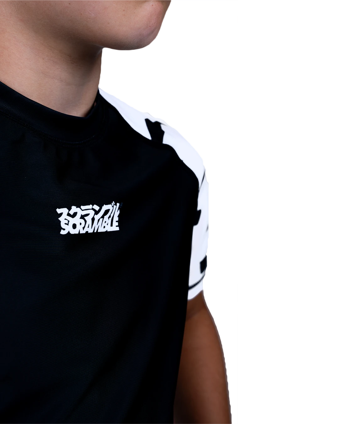 SCRAMBLE Baka Rashguard "KIDS" [Black]