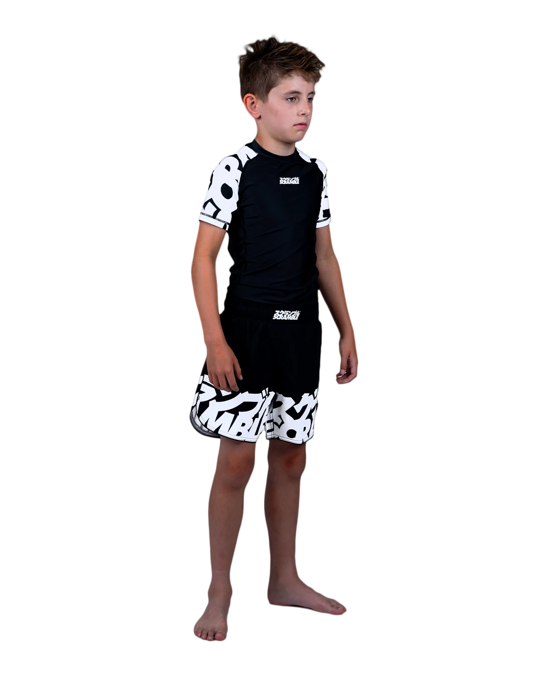 SCRAMBLE Baka Rashguard "KIDS" [Black]