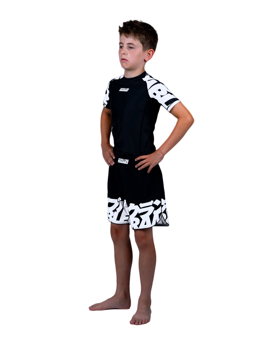 SCRAMBLE Baka Rashguard "KIDS" [Black]