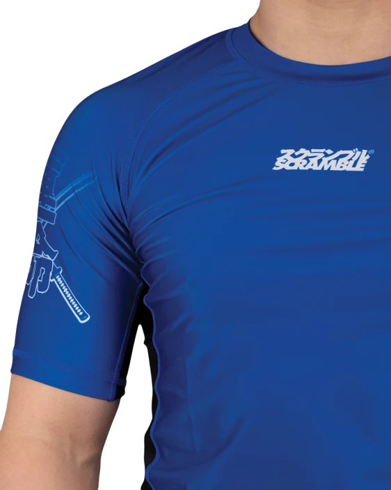 SCRAMBLE Fate Tanto Rashguard – Short Sleeve [Blue]