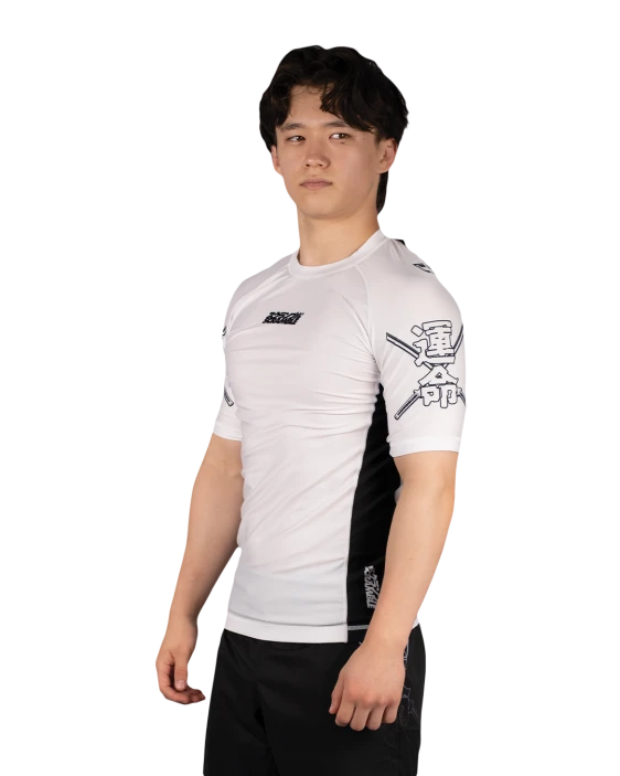 SCRAMBLE Fate Tanto Rashguard – Short Sleeve [White]