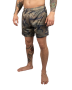 SCRAMBLE Mesh Hybrid Grappling Shorts – Woodland Camo