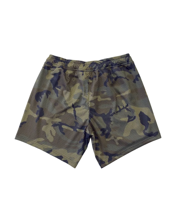 SCRAMBLE Mesh Hybrid Grappling Shorts – Woodland Camo