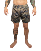 SCRAMBLE Mesh Hybrid Grappling Shorts – Woodland Camo