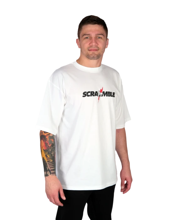 SCRAMBLE Never Die T-Shirt – White