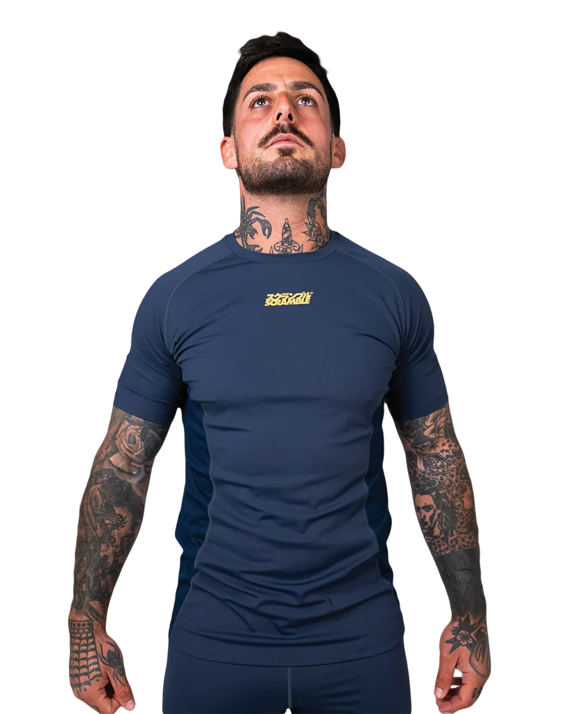 SCRAMBLE Shinobi Compression Top – Short Sleeve – Midnight Blue